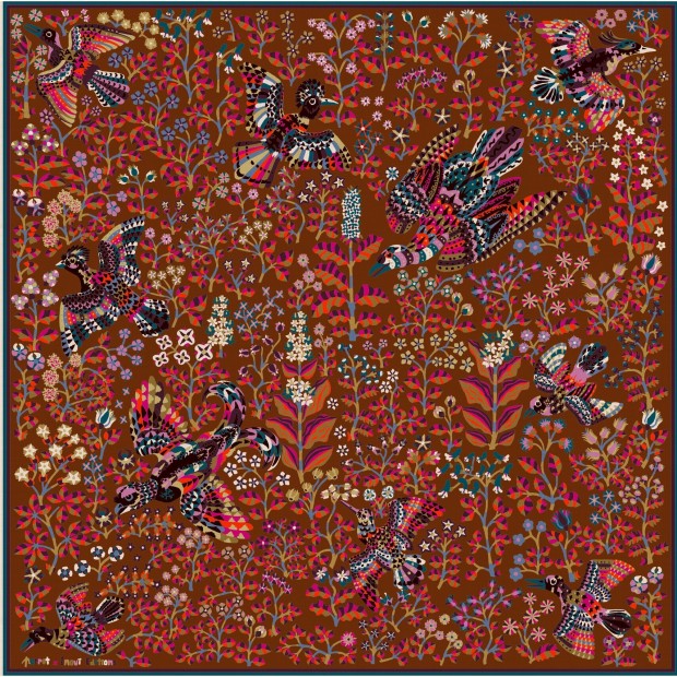 Inoui Editions šilko skara RENE PERROT BROWN